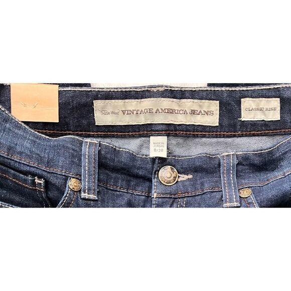 NWT Nine West Vintage America Jeans Classic Rise Boho Denim Crop Jeans, 8/28 - Picture 13 of 15